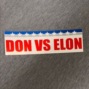 Red and Blue 'Don vs Elon' Sticker